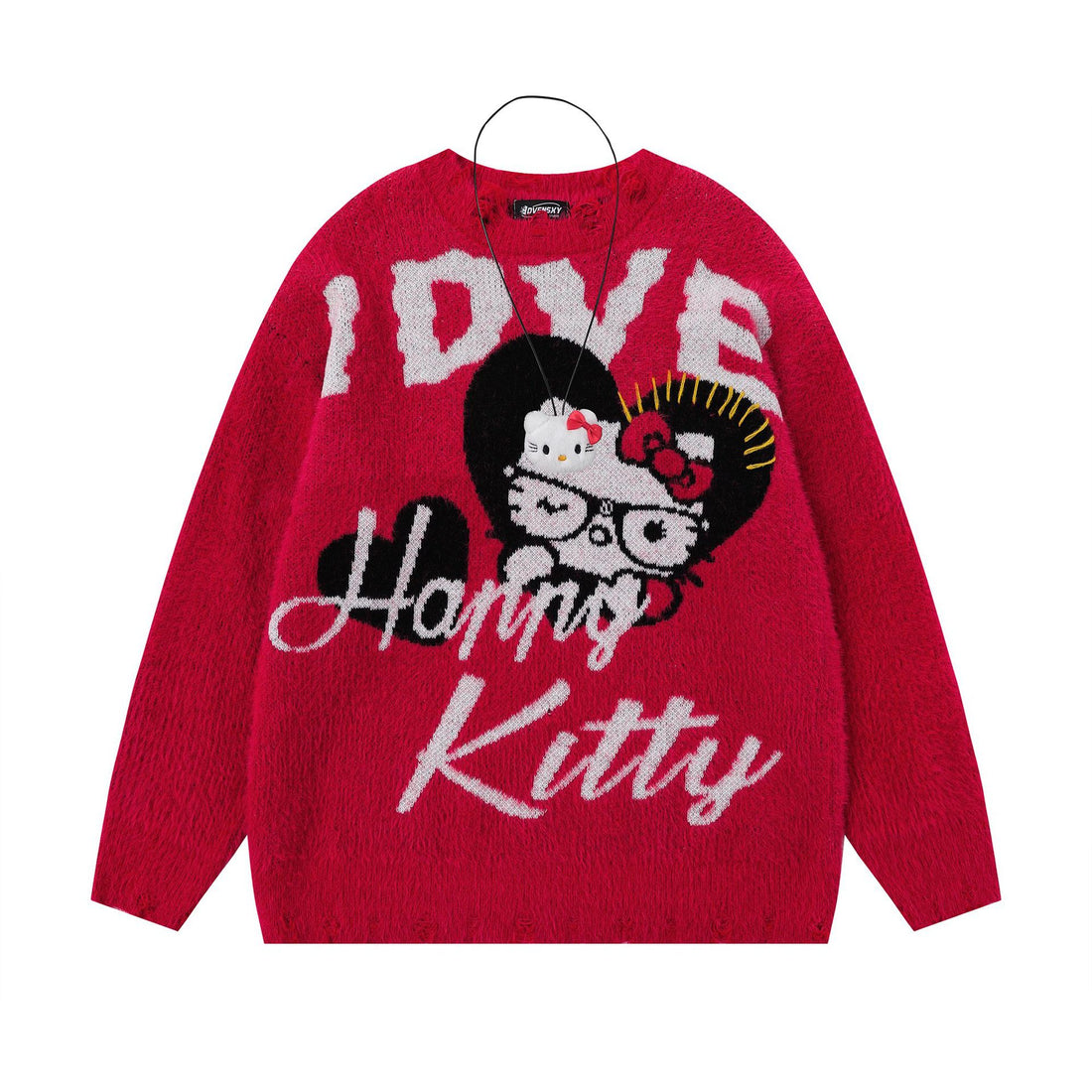 Doll Hoodie Sweater Unisex Autumn Winter Versatile Design Knitwear
